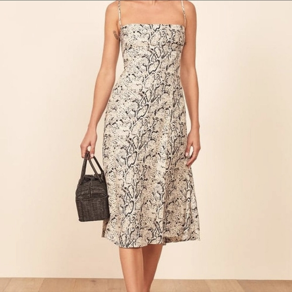 REFORMATION - Vollare Dress in Rattlesnake - Picture 2 of 14